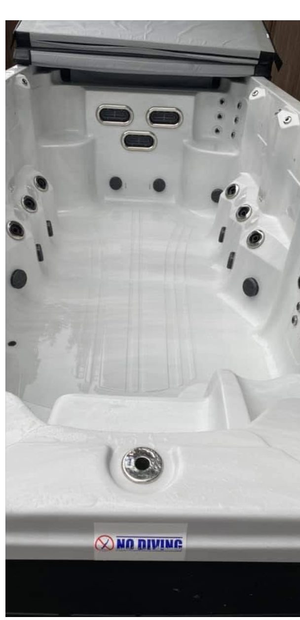 Swim spa drained, detailed and refreshed by JK Pools and Spas