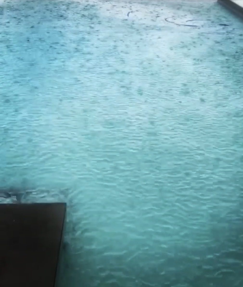 Outdoor pool kept balanced through West Coast rain